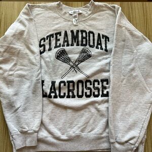 Firstport Gray Steamboat Lacrosse Sweatshirt size L